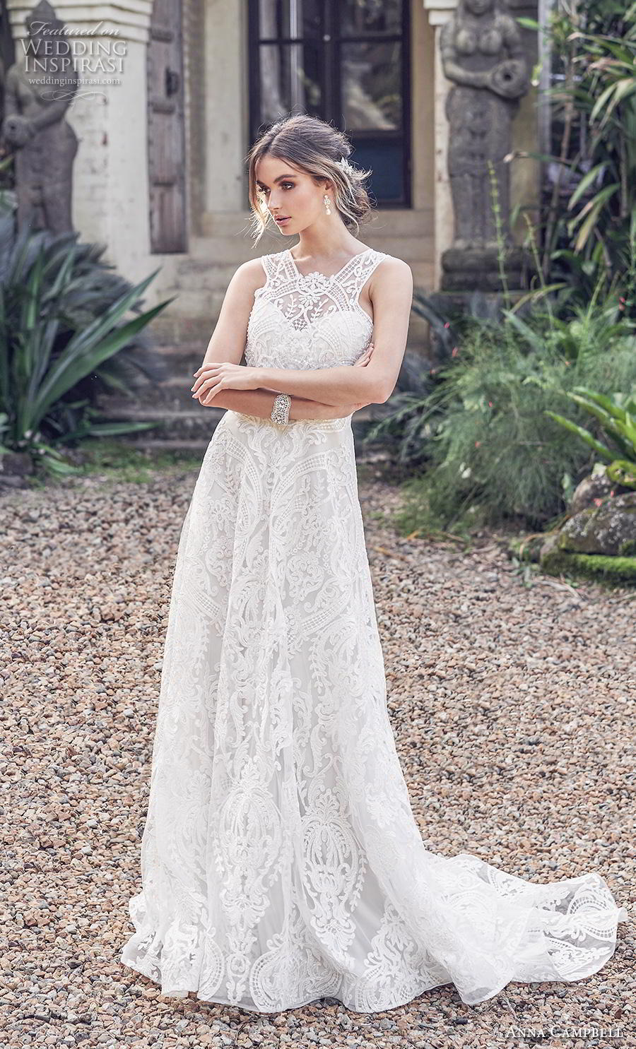 anna campbell 2019 bridal sleeveless halter neck full embellishment elegant modified a line wedding dress rasor back chapel train (6) mv anna campbell 2019 bridal sleeveless halter neck full embellishment elegant modified a line wedding dress rasor back chapel train (6) mv