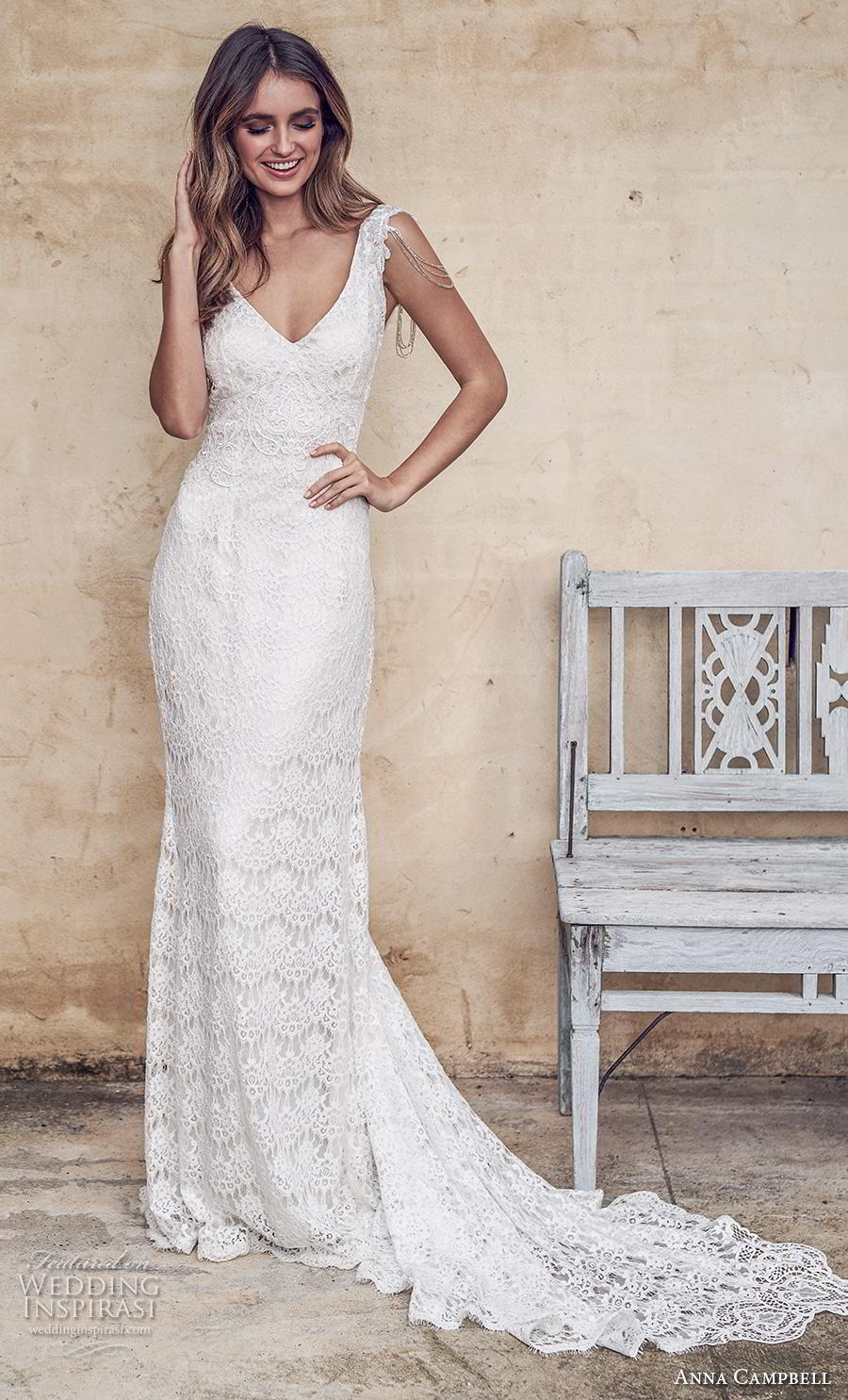 anna campbell 2019 bridal sleeveless v neck full embellishment elegant fit and flare sheath wedding dress open v back chapel train (11) mv