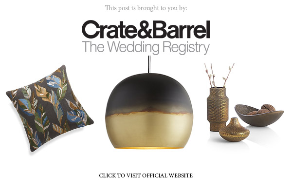 crate and barrel the wedding registry banner below