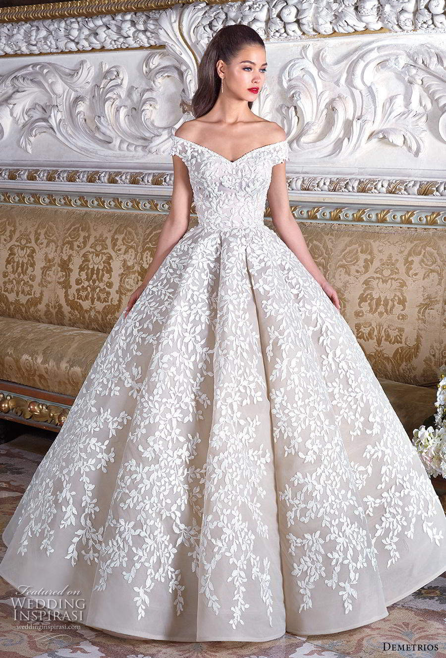 off the shoulder wedding dresses 2019