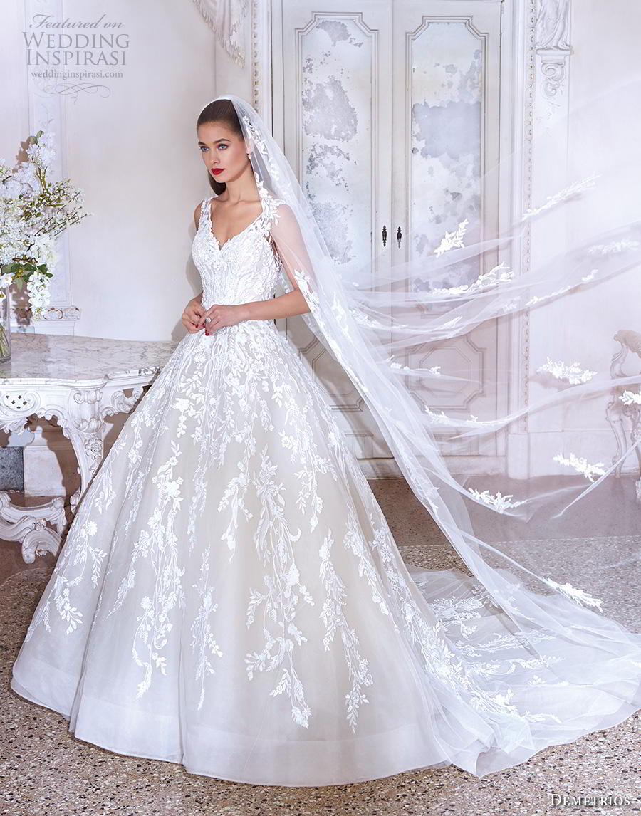 demetrios 2019 bridal sleeveless v neck full embellishment princess ball gown a line wedding dress backless v back chapel train (15) mv demetrios 2019 bridal sleeveless v neck full embellishment princess ball gown a line wedding dress backless v back chapel train (15) mv