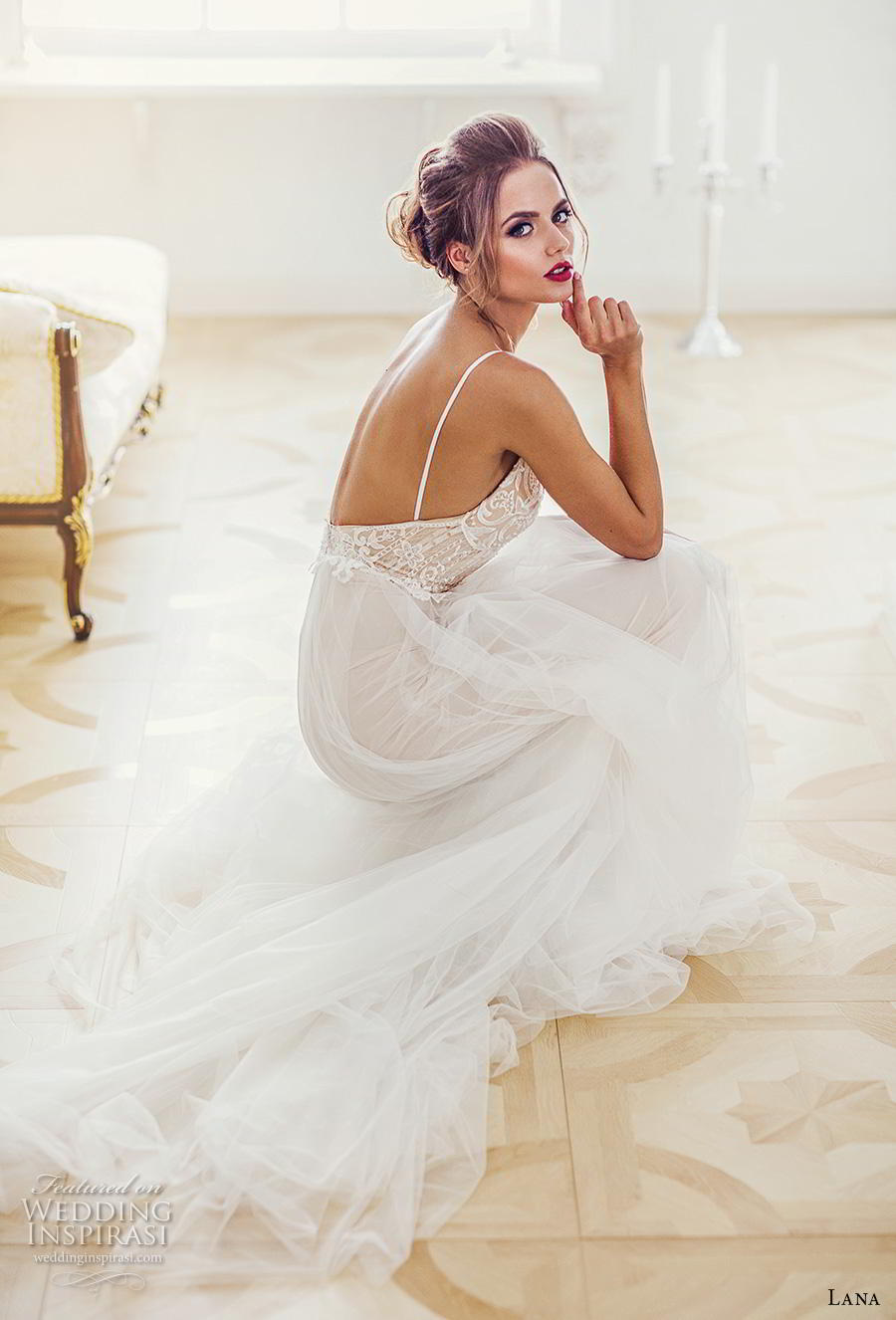 lana 2018 bridal spaghetti strap sweetheart neckline heavily embellished bodice tulle skirt romantic soft a  line wedding dress (2) bv