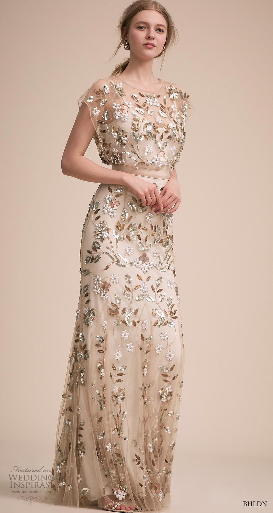 bhldn 2018 own bridal butterfly sleeves jewel neck full embellishment romantic colored sheath wedding dress lace back sweep train (14) mv bhldn 2018 own bridal butterfly sleeves jewel neck full embellishment romantic colored sheath wedding dress lace back sweep train (14) mv