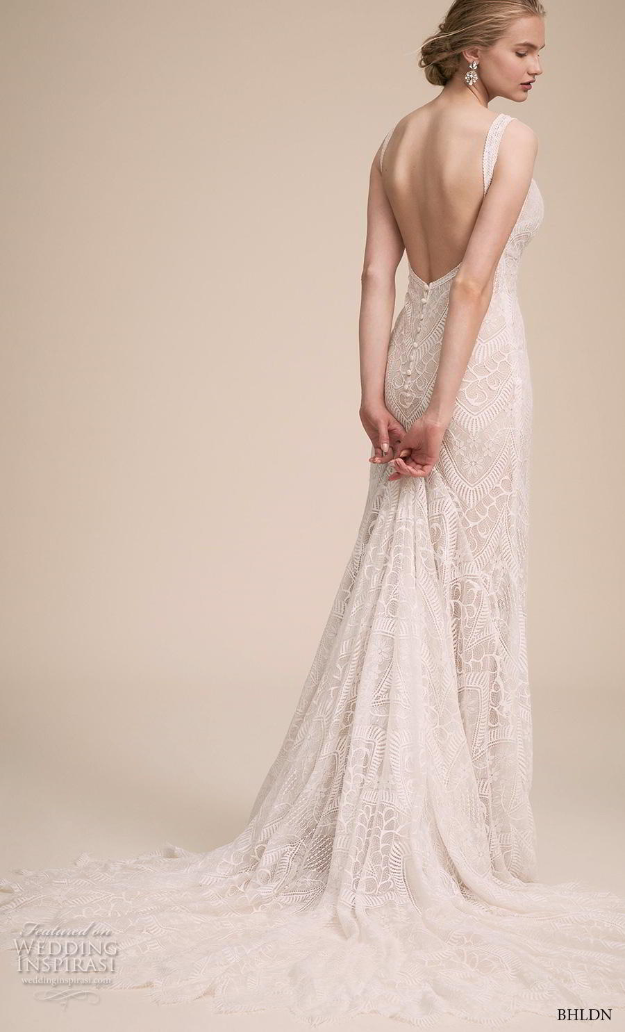 bhldn 2018 own bridal sleeveless v neck full embellishment elegant vintage modified a line wedding dress open back chapel train (10) bv bhldn 2018 own bridal sleeveless v neck full embellishment elegant vintage modified a line wedding dress open back chapel train (10) bv