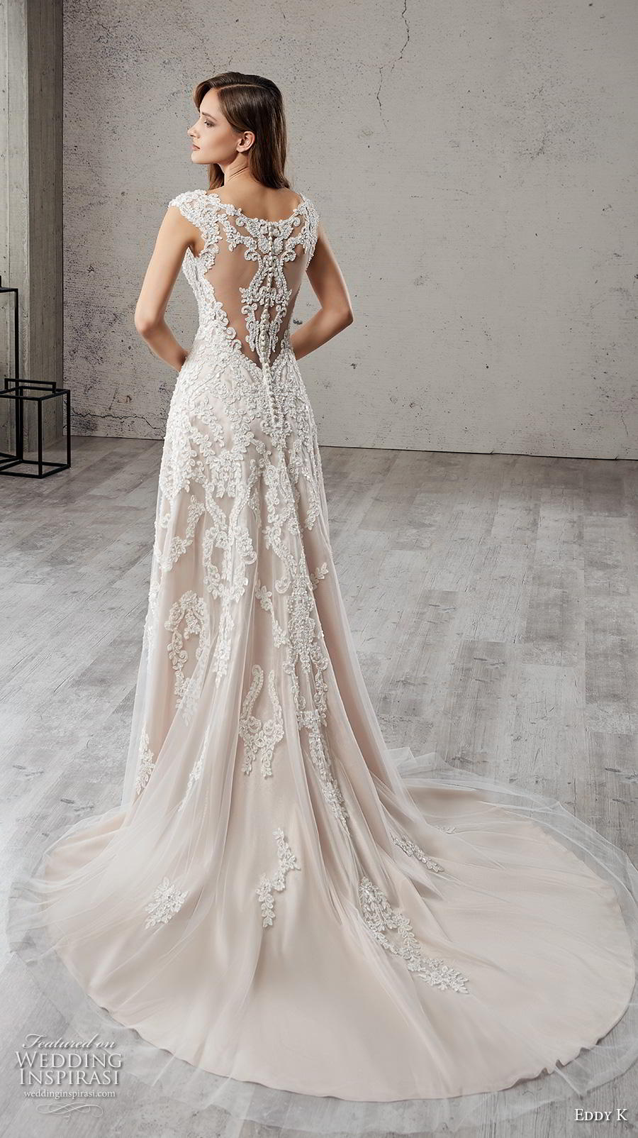 eddy k 2019 couture bridal cap sleeves sweetheart neckline full embellishment elegant modified a line wedding dress lace back chapel train (6) bv eddy k 2019 couture bridal cap sleeves sweetheart neckline full embellishment elegant modified a line wedding dress lace back chapel train (6) bv