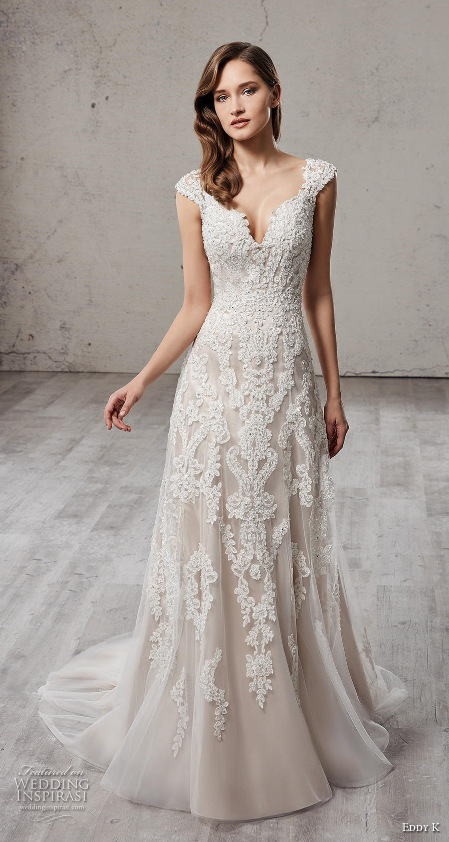 eddy k 2019 couture bridal cap sleeves sweetheart neckline full embellishment elegant modified a line wedding dress lace back chapel train (6) mv eddy k 2019 couture bridal cap sleeves sweetheart neckline full embellishment elegant modified a line wedding dress lace back chapel train (6) mv