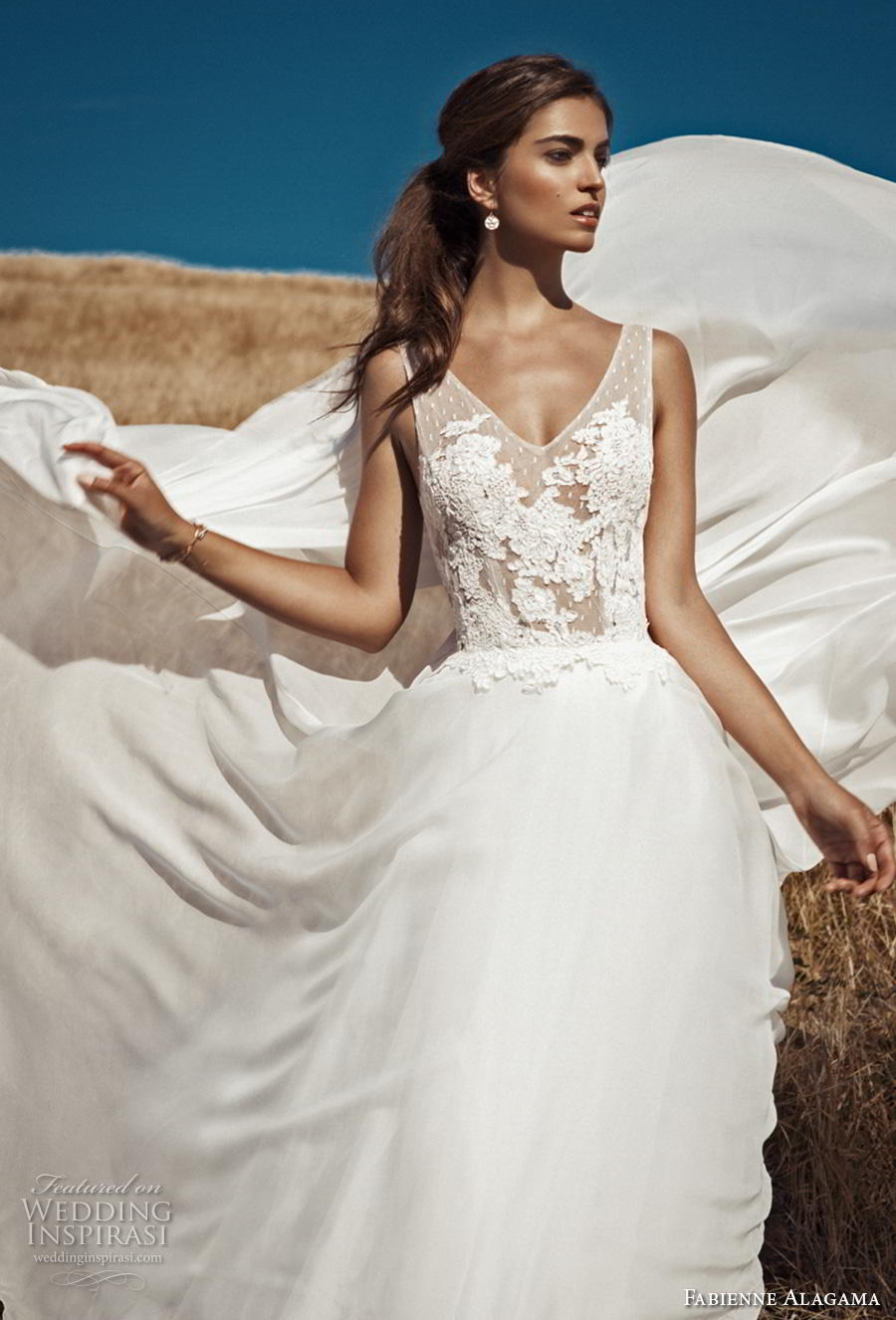 fabienne alagama 2019 bridal sleeveless v neck heavily embellished bodice romantic a  line weddng dress backless v back (4) mv