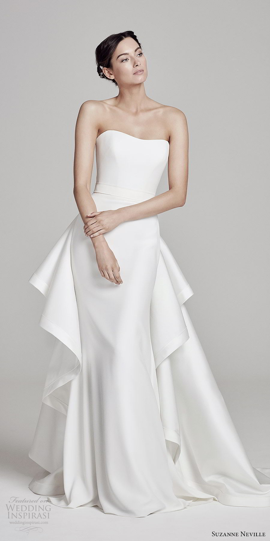 suzanne neville bridal 2019 strapless semi sweetheart sheath wedding dress (mira) chapel train elegant chic mv suzanne neville bridal 2019 strapless semi sweetheart sheath wedding dress (mira) chapel train elegant chic mv