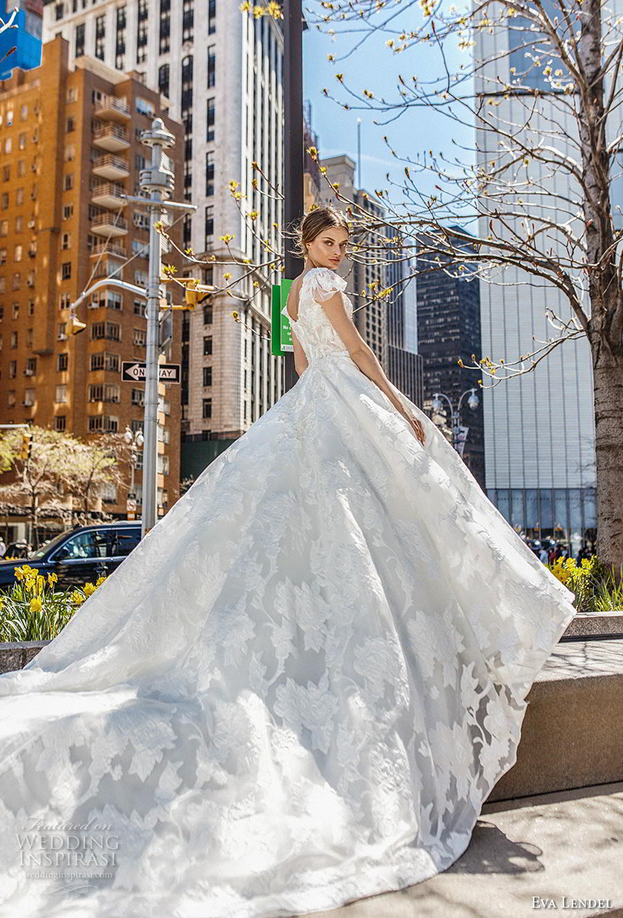 eva lendel 2019 bridal cap sleeves v neck full embellishment princess ball gown a  line wedding dress royal train (8) bv