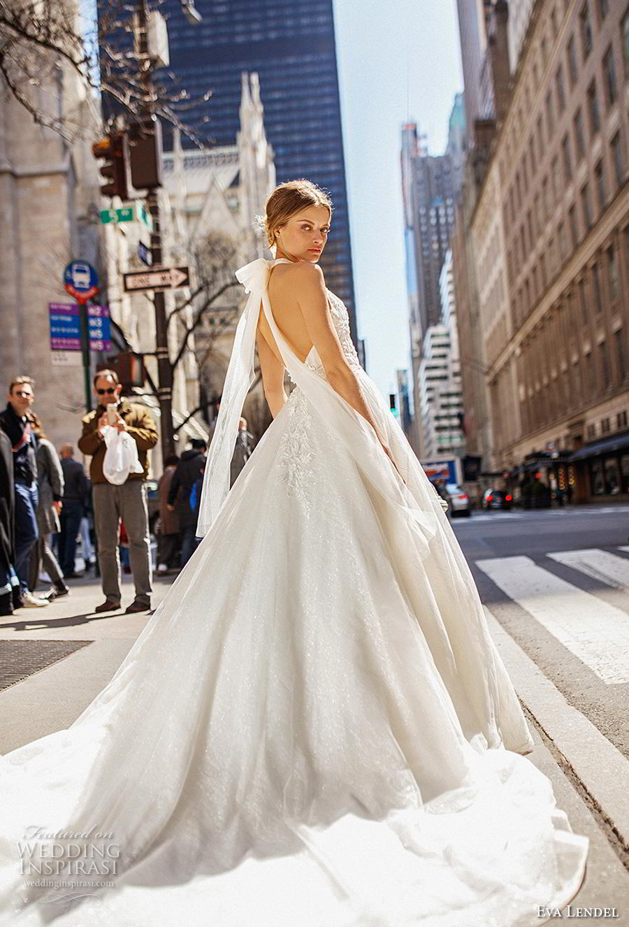 eva lendel 2019 bridal sleeveless halter neck deep v neck heavily embellished bodice romantic a  line wedding dress backless open back chapel train (12) bv