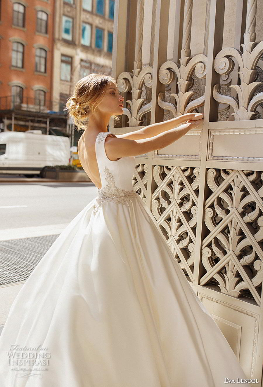 eva lendel 2019 bridal sleeveless with strap v neck simple minimalist princess ball gown a  line wedding dress backless open back (15) bv