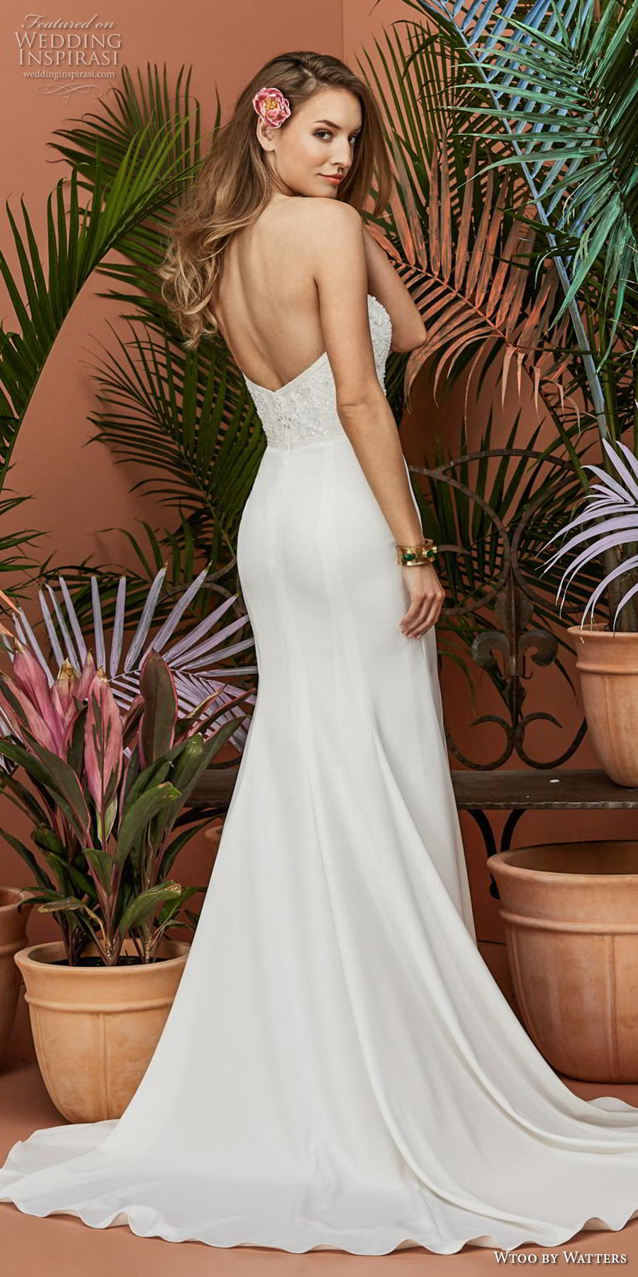 wtoo by watters fall 2018 bridal strapless sweetheart neckline heavily embellished bodice elegant sheath wedding dress mid back medium train (13) bv wtoo by watters fall 2018 bridal strapless sweetheart neckline heavily embellished bodice elegant sheath wedding dress mid back medium train (13) bv