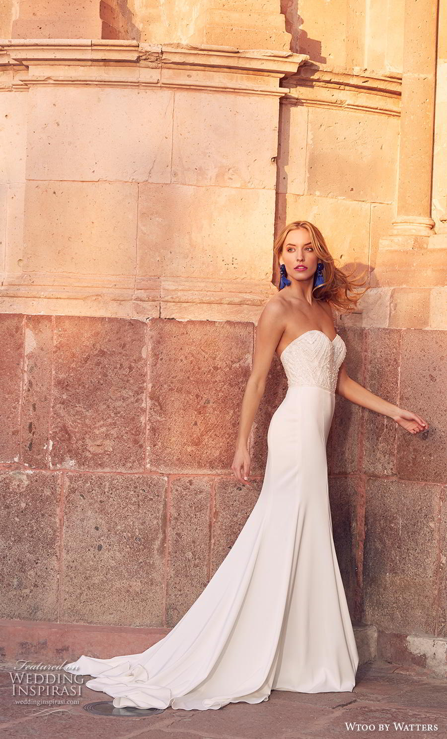 wtoo by watters fall 2018 bridal strapless sweetheart neckline heavily embellished bodice elegant sheath wedding dress mid back medium train (13) mv wtoo by watters fall 2018 bridal strapless sweetheart neckline heavily embellished bodice elegant sheath wedding dress mid back medium train (13) mv