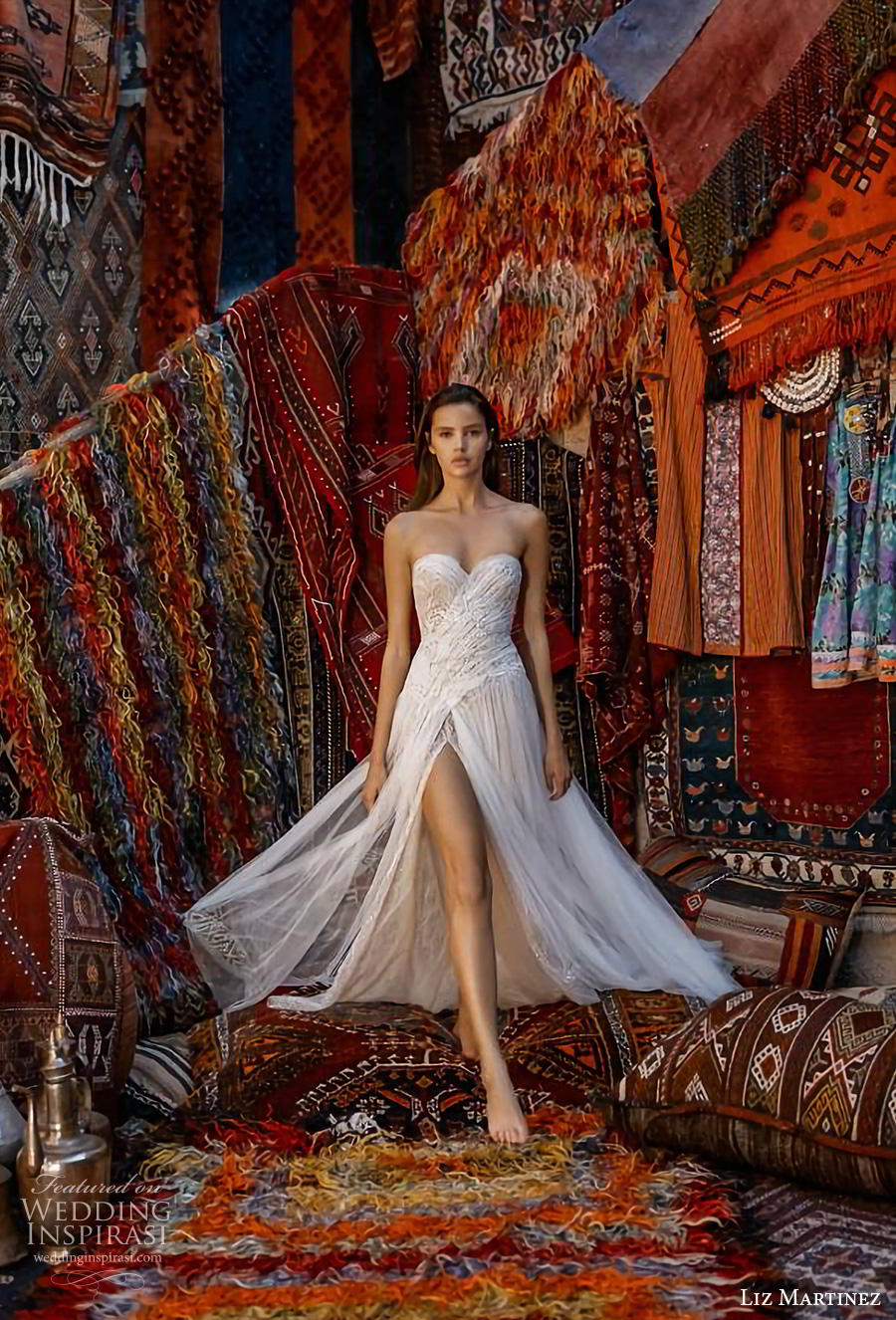 liz martinez 2019 cappadocia bridal strapless sweetheart neckline wrap over bodice tulle skirt romantic a  line wedding dress chapel train (6) mv 