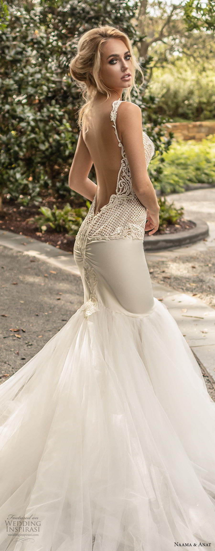 naama anat fall 2019 couture bridal sleeveless with strap sweetheart neckline heavily embellished bodice elegant mermaid wedding dress low open back backless royal train (3) lbv