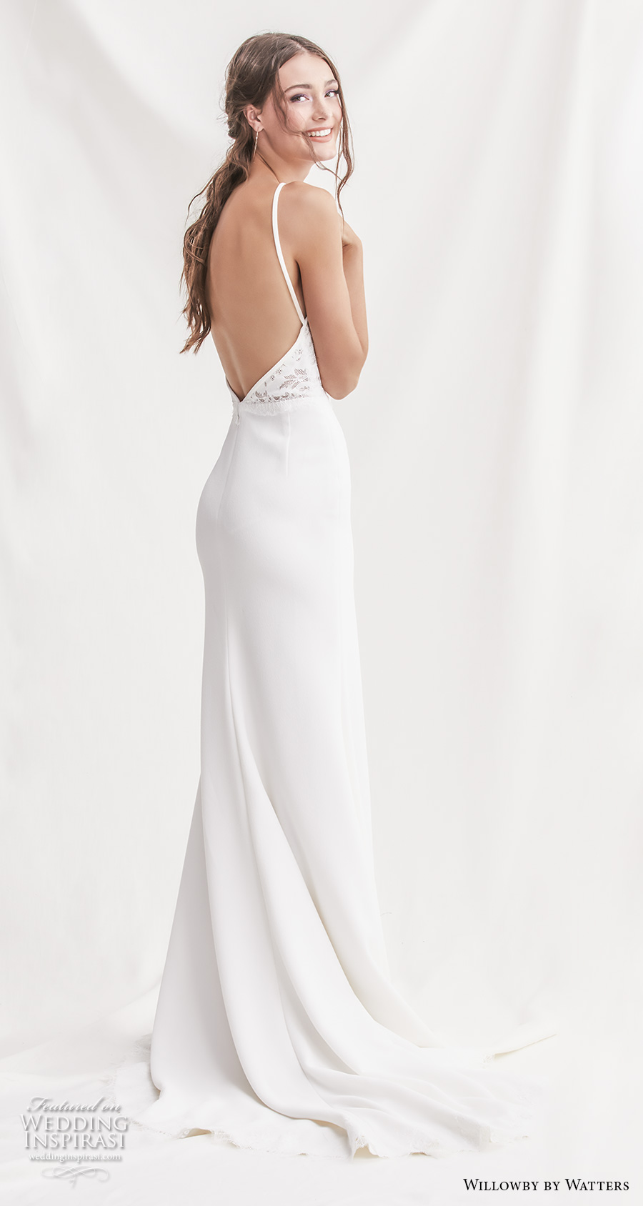 willowby by watters spring 2019 bridal sleeveless halter neck keyhole neckline heavily embellished bodice elegant sheath wedding dress backless short train (14) bv