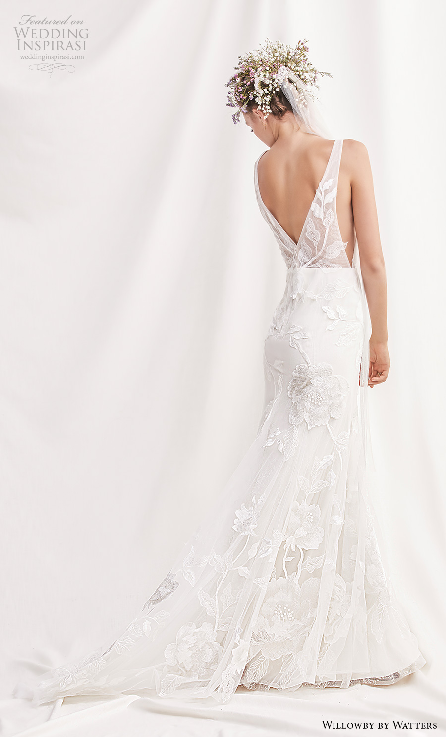 willowby by watters spring 2019 bridal sleeveless v neck full embellishment romantic fit and flare wedding dress v back medium train (9) bv