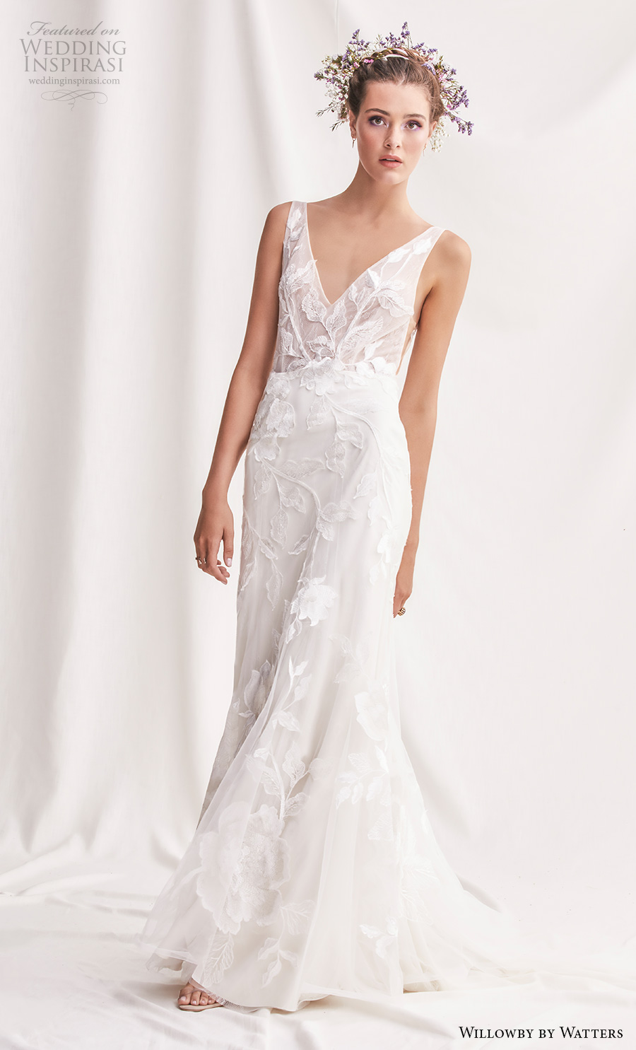 willowby by watters spring 2019 bridal sleeveless v neck full embellishment romantic fit and flare wedding dress v back medium train (9) mv