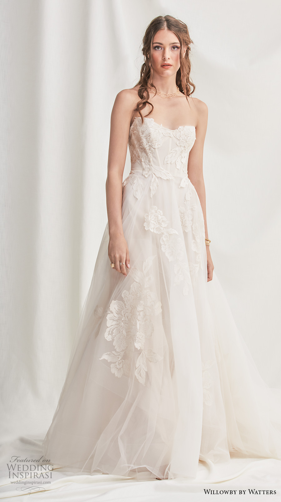 willowby by watters spring 2019 bridal strapless sweetheart neckline heavily embellished bodice corset romantic a  line wedding dress (1) mv