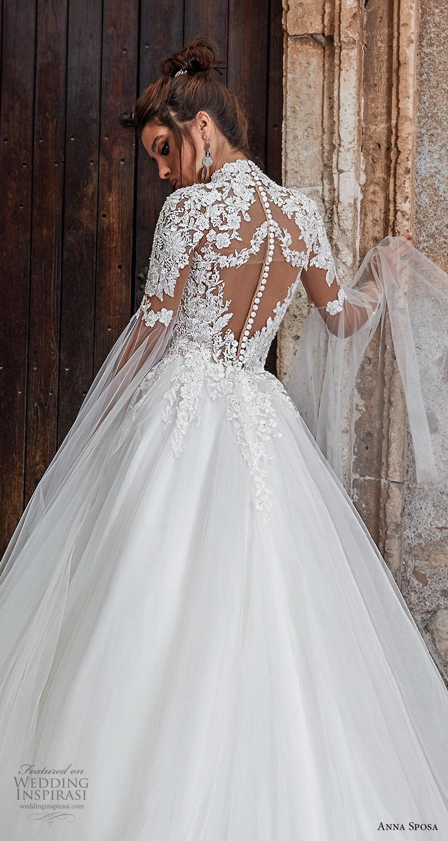 anna sposa 2019 bridal half sleeves high neck deep plunging sweetheart neckline heavily embellished bodice princess ball gown a line wedding dress keyhole button back royal train (10) zbv anna sposa 2019 bridal half sleeves high neck deep plunging sweetheart neckline heavily embellished bodice princess ball gown a line wedding dress keyhole button back royal train (10) zbv