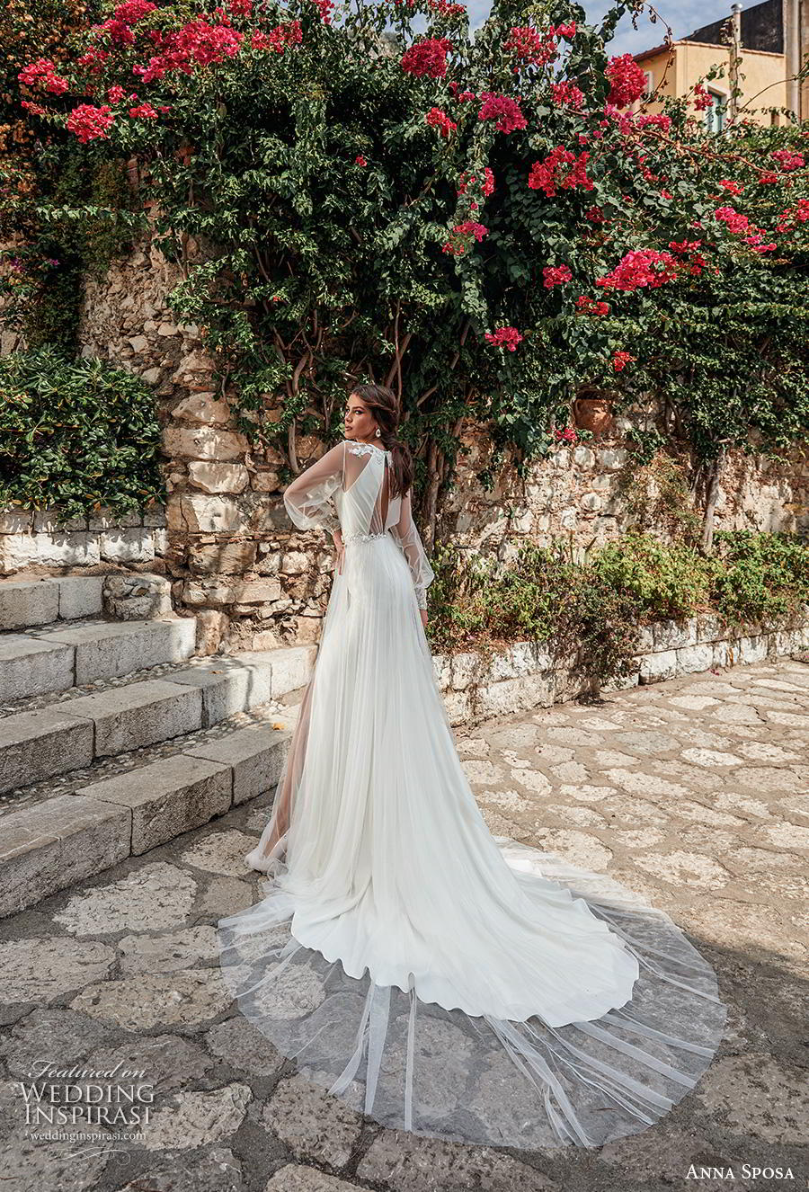 anna sposa 2019 bridal long bishop sleeves illusion jewel halter neck simple slit skirt sheath wedding dress a line overskirt keyhole bodice chapel train (18) bv anna sposa 2019 bridal long bishop sleeves illusion jewel halter neck simple slit skirt sheath wedding dress a line overskirt keyhole bodice chapel train (18) bv