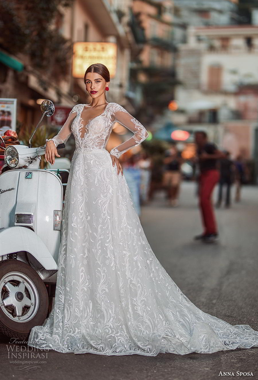 anna sposa 2019 bridal long sleeves deep v neck full embellishment elegant a line wedding dress low v back chapel train (17) mv anna sposa 2019 bridal long sleeves deep v neck full embellishment elegant a line wedding dress low v back chapel train (17) mv