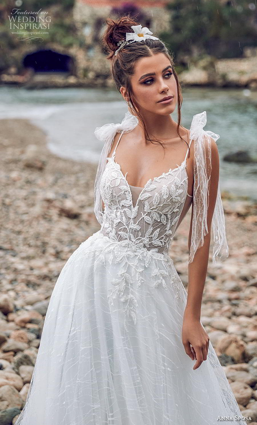 anna sposa 2019 bridal sleeveless spaghetti ribbon strap sweetheart neckline heavily embellished bodice romantic a line wedding dress backless v back chapel train (2) zv anna sposa 2019 bridal sleeveless spaghetti ribbon strap sweetheart neckline heavily embellished bodice romantic a line wedding dress backless v back chapel train (2) zv