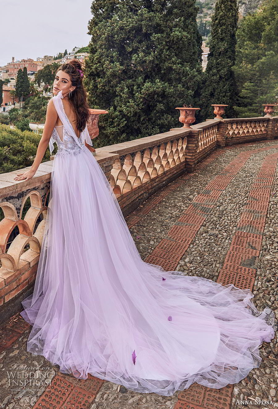 anna sposa 2019 bridal thin ribbon strap sweetheart neckline heavily embellished bodice tulle skirt romantic purple soft a line wedding dress backless chapel train (7) bv anna sposa 2019 bridal thin ribbon strap sweetheart neckline heavily embellished bodice tulle skirt romantic purple soft a line wedding dress backless chapel train (7) bv