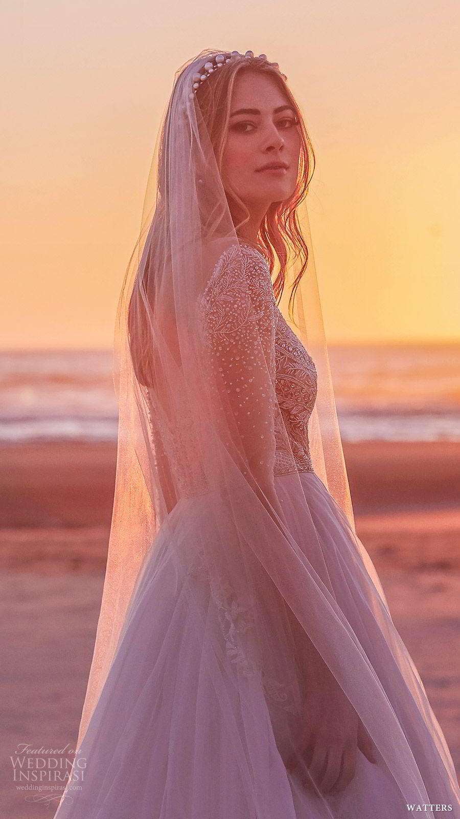 watters spring 2019 bridal illusion 3 quarter sleeves deep v neckline heavily embellished bodice a line ball gown wedding dress (9) zsv elegant romantic watters spring 2019 bridal illusion 3 quarter sleeves deep v neckline heavily embellished bodice a line ball gown wedding dress (9) zsv elegant romantic