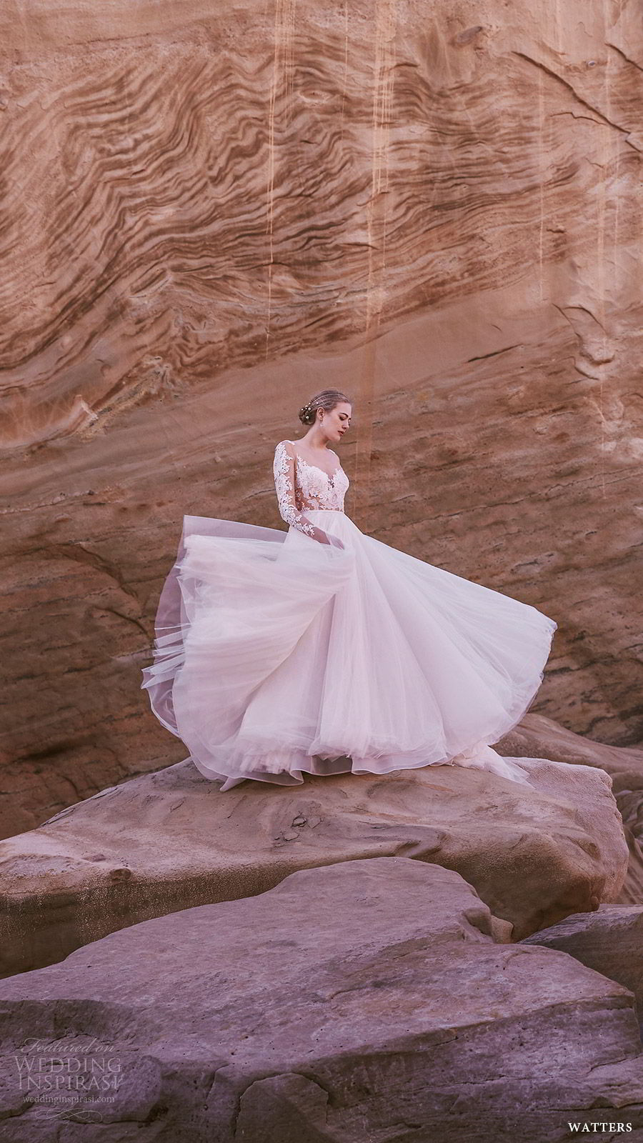 watters spring 2019 bridal illusion long sleeves sweetheart lace bodice a line wedding dress (5) mv romantic elegant watters spring 2019 bridal illusion long sleeves sweetheart lace bodice a line wedding dress (5) mv romantic elegant