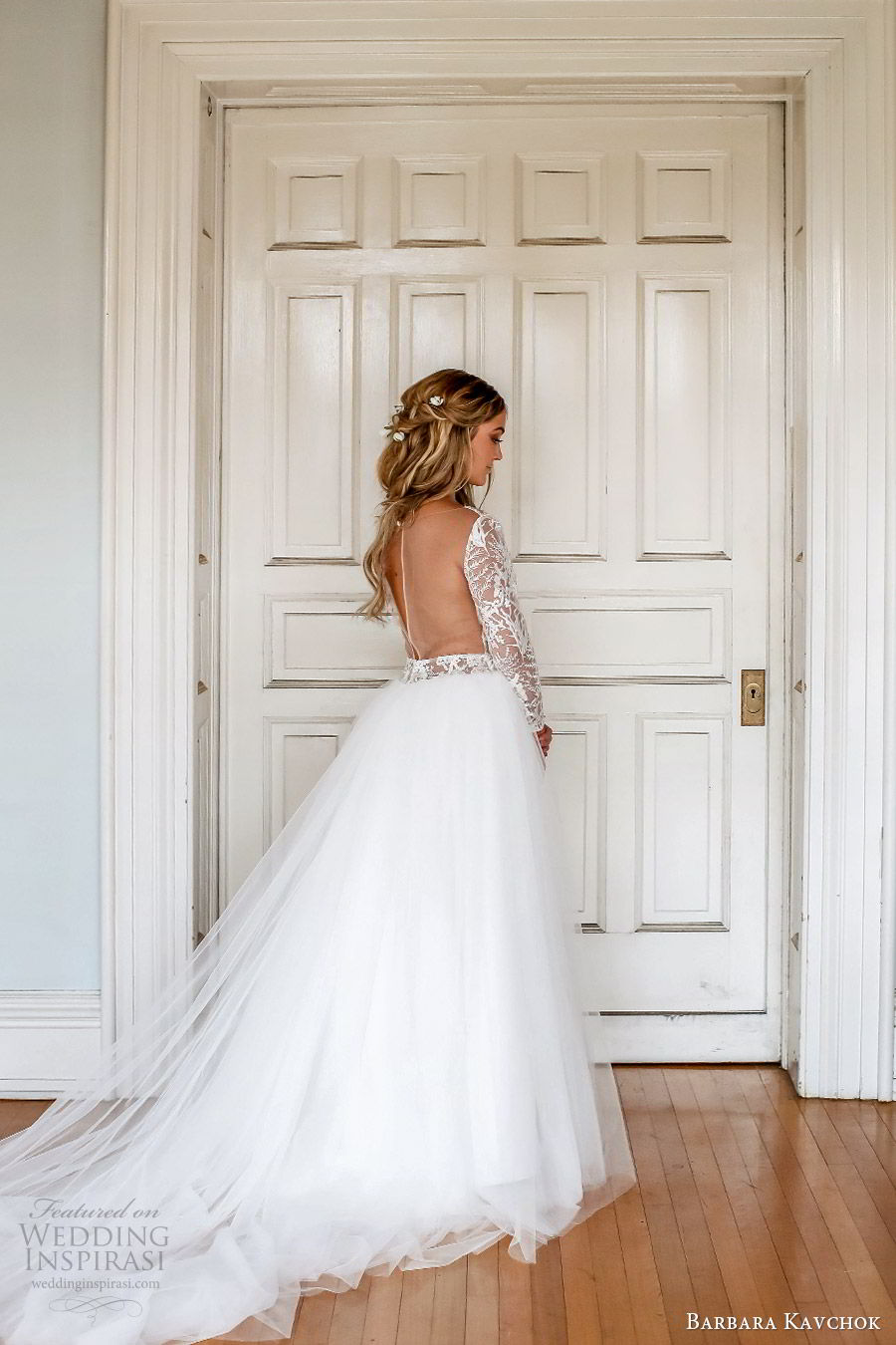 barbara kavchok fall 2019 bridal illusion long sleeves sheer lace bodice a line ball gown wedding dress (13) bv illusion open back chapel train classic romantic barbara kavchok fall 2019 bridal illusion long sleeves sheer lace bodice a line ball gown wedding dress (13) bv illusion open back chapel train classic romantic