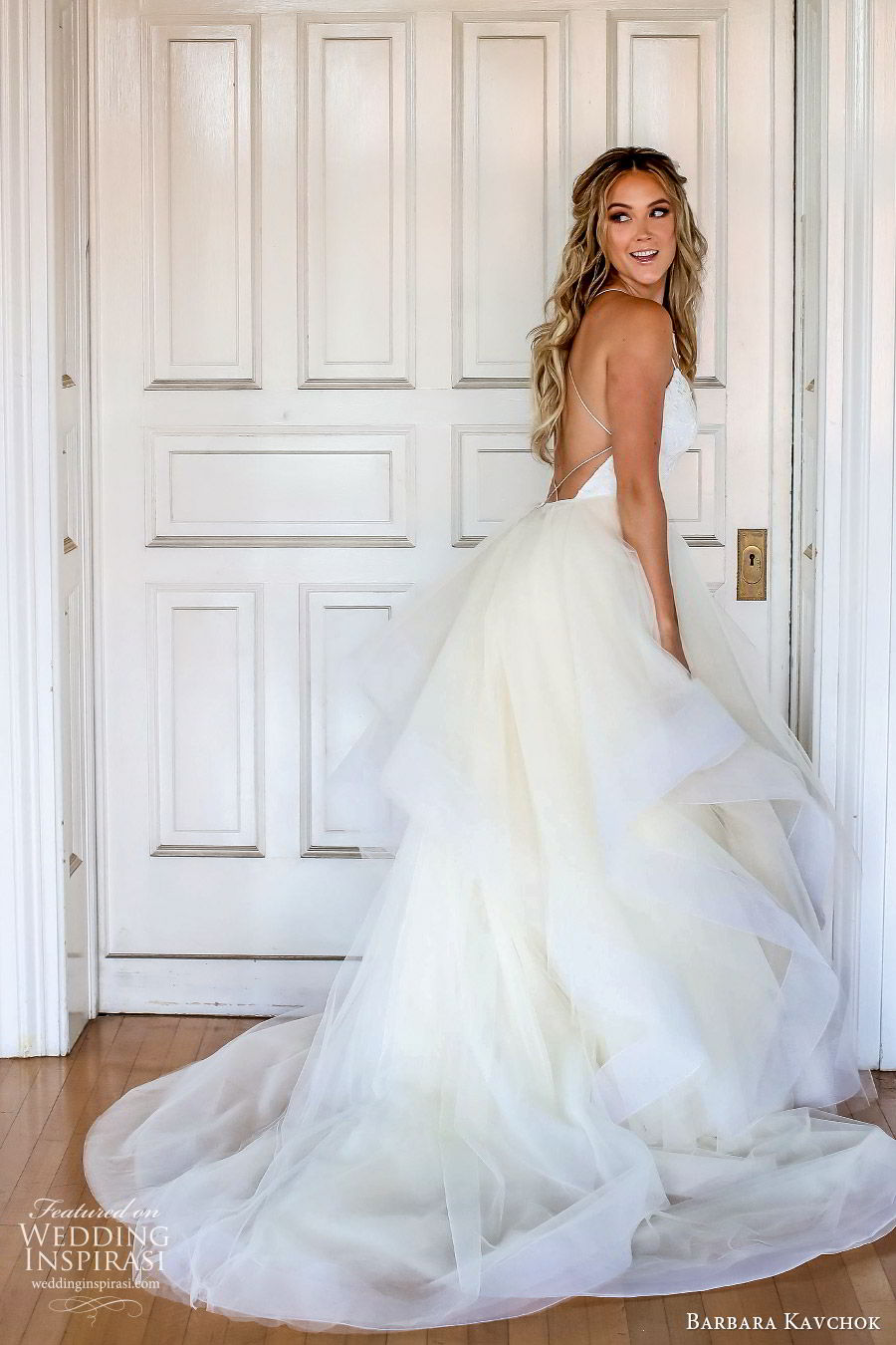 barbara kavchok fall 2019 bridal sleeveless thin straps sweetheart neckline lace sheath wedding dress (9) bv ball tiered gown overskirt chapel train low back elegant romantic barbara kavchok fall 2019 bridal sleeveless thin straps sweetheart neckline lace sheath wedding dress (9) bv ball tiered gown overskirt chapel train low back elegant romantic