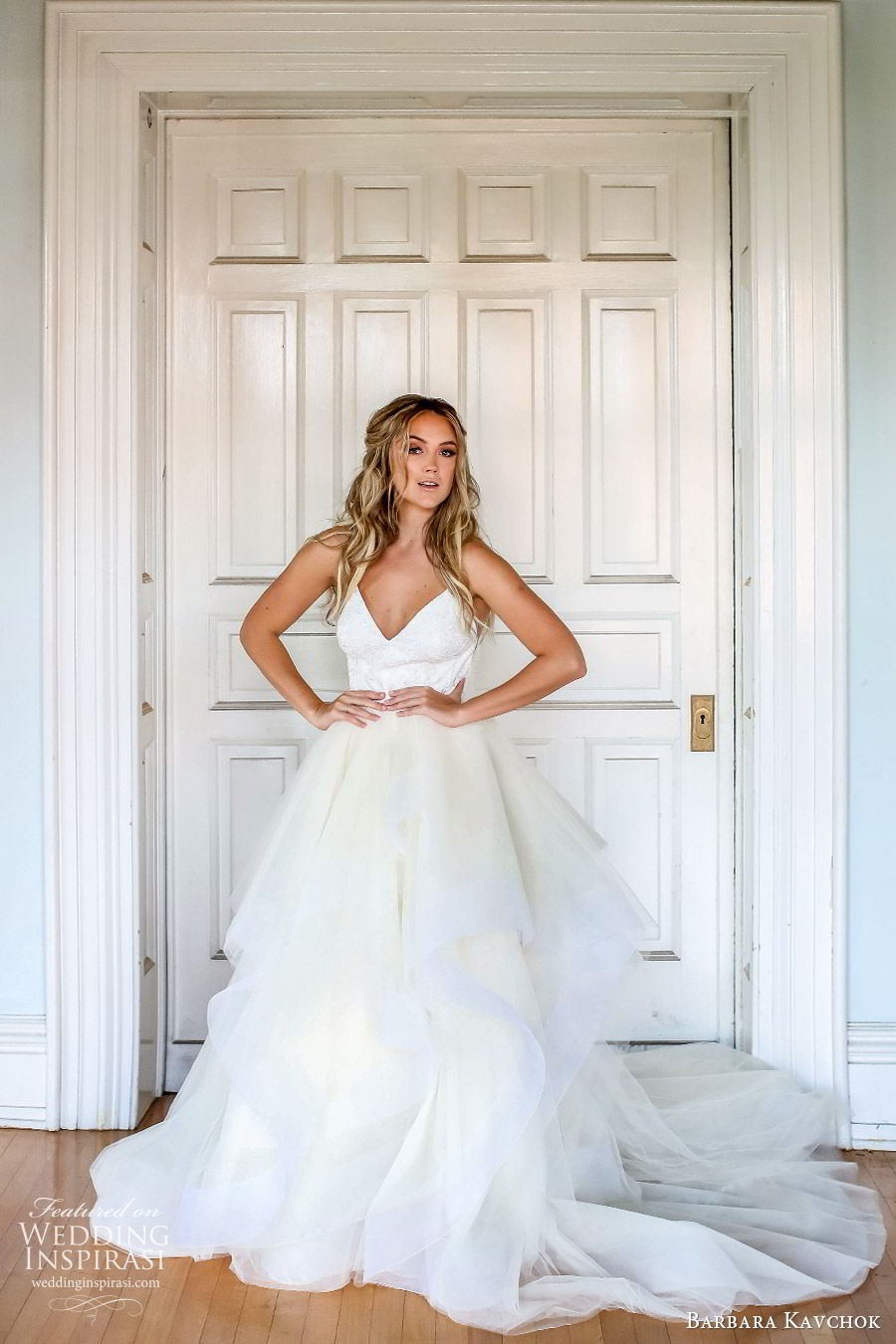 barbara kavchok fall 2019 bridal sleeveless thin straps sweetheart neckline lace sheath wedding dress (9) mv ball tiered gown overskirt chapel train low back elegant romantic barbara kavchok fall 2019 bridal sleeveless thin straps sweetheart neckline lace sheath wedding dress (9) mv ball tiered gown overskirt chapel train low back elegant romantic