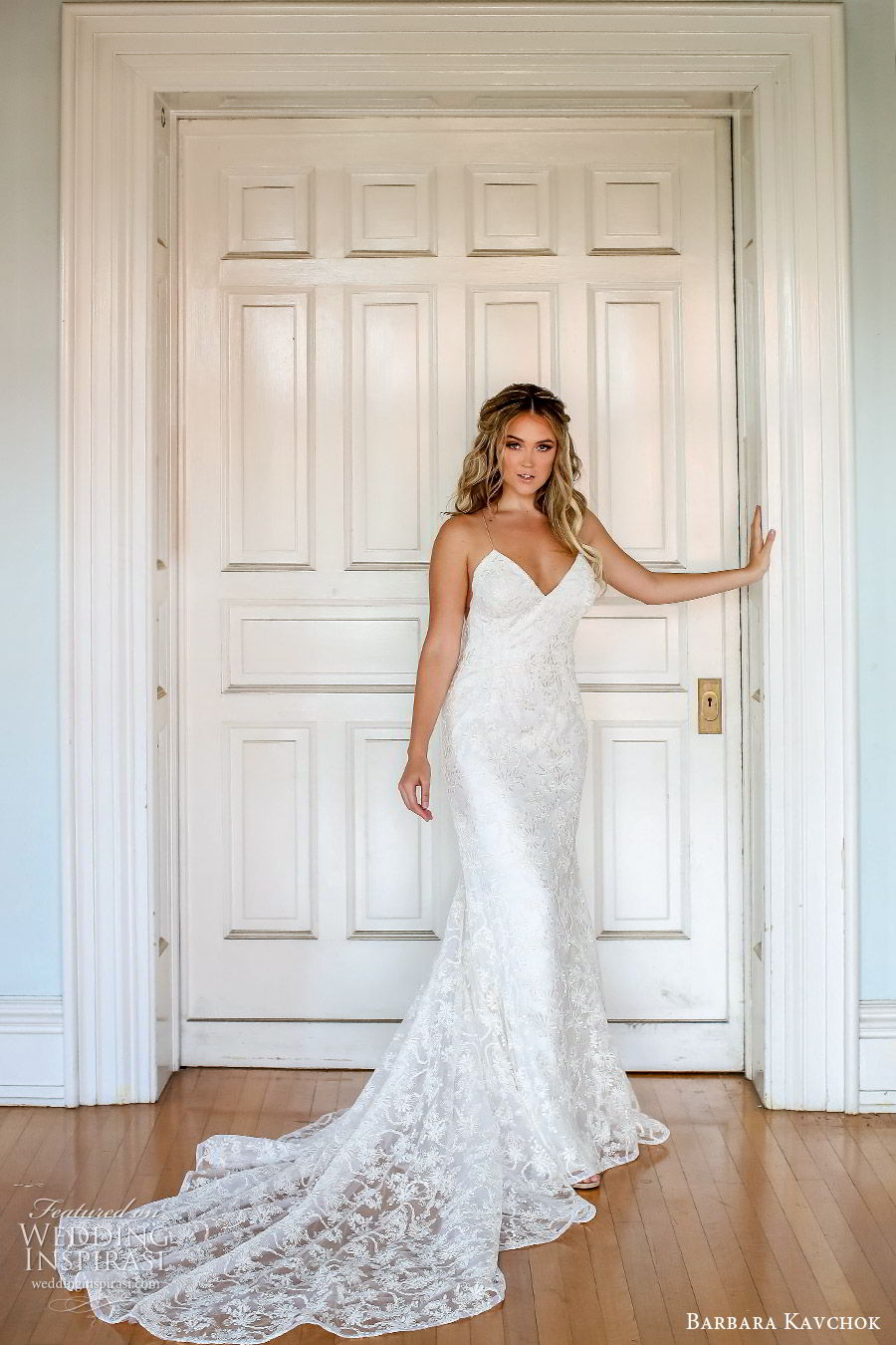 barbara kavchok fall 2019 bridal sleeveless thin straps sweetheart neckline lace sheath wedding dress (9) mv low back boho elegant romantic barbara kavchok fall 2019 bridal sleeveless thin straps sweetheart neckline lace sheath wedding dress (9) mv low back boho elegant romantic
