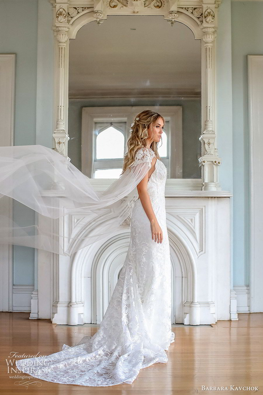 barbara kavchok fall 2019 bridal sleeveless thin straps sweetheart neckline lace sheath wedding dress (9) sv sheer cape low back boho elegant romantic barbara kavchok fall 2019 bridal sleeveless thin straps sweetheart neckline lace sheath wedding dress (9) sv sheer cape low back boho elegant romantic