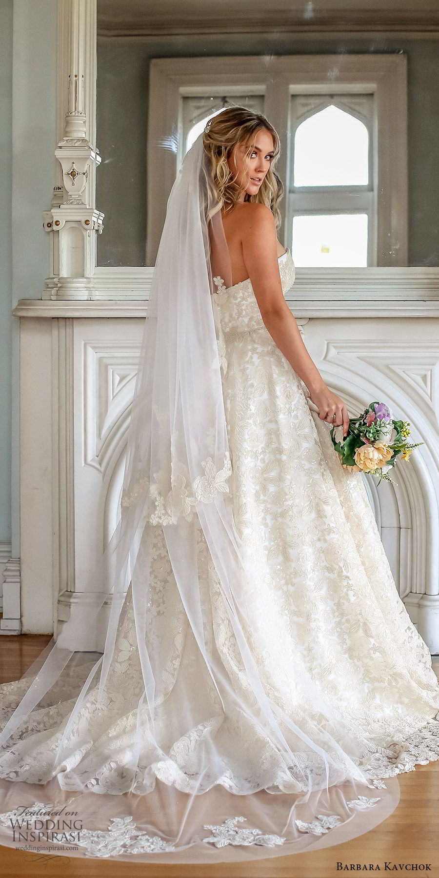 barbara kavchok fall 2019 bridal strapless sweetheart embellished lace ball gown wedding dress (12) zbv chapel train glitzy romantic elegant barbara kavchok fall 2019 bridal strapless sweetheart embellished lace ball gown wedding dress (12) zbv chapel train glitzy romantic elegant