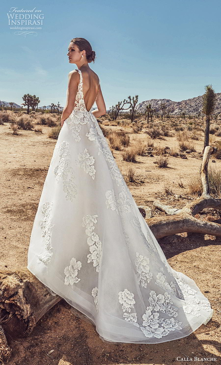 calla blanche spring 2019 bridal sleeveless deep v neck heavily embellished bodice romantic a  line wedding dress a  line wedding dress backless v back chapel train (14) bv