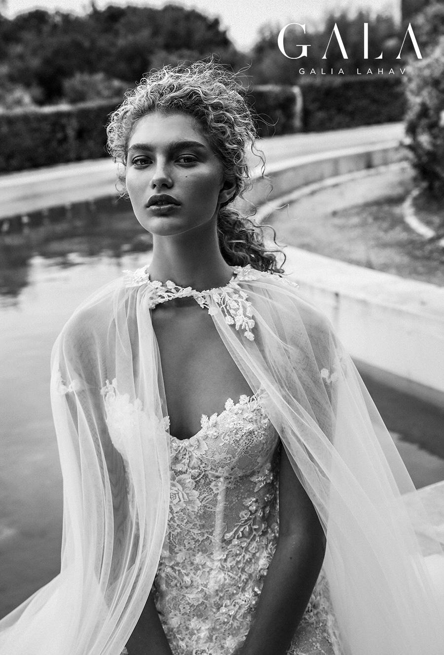 galia lahav gala fall 2019 bridal sheer short sleeves illusion jewel sweetheart neckline full embellishment elegant princess romantic a  line wedding dress chapel train (203) zv