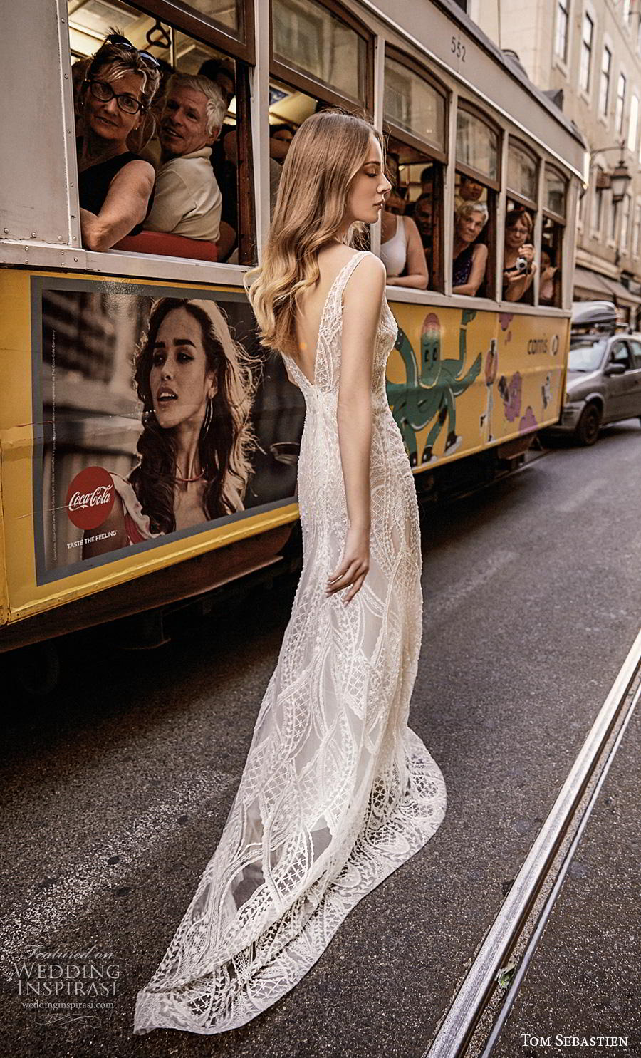 tom sebastian 2019 bridal sleeveless deep plunging v neck full embellishment sexy elegant sheath wedding dress v back sweep train (10) bv