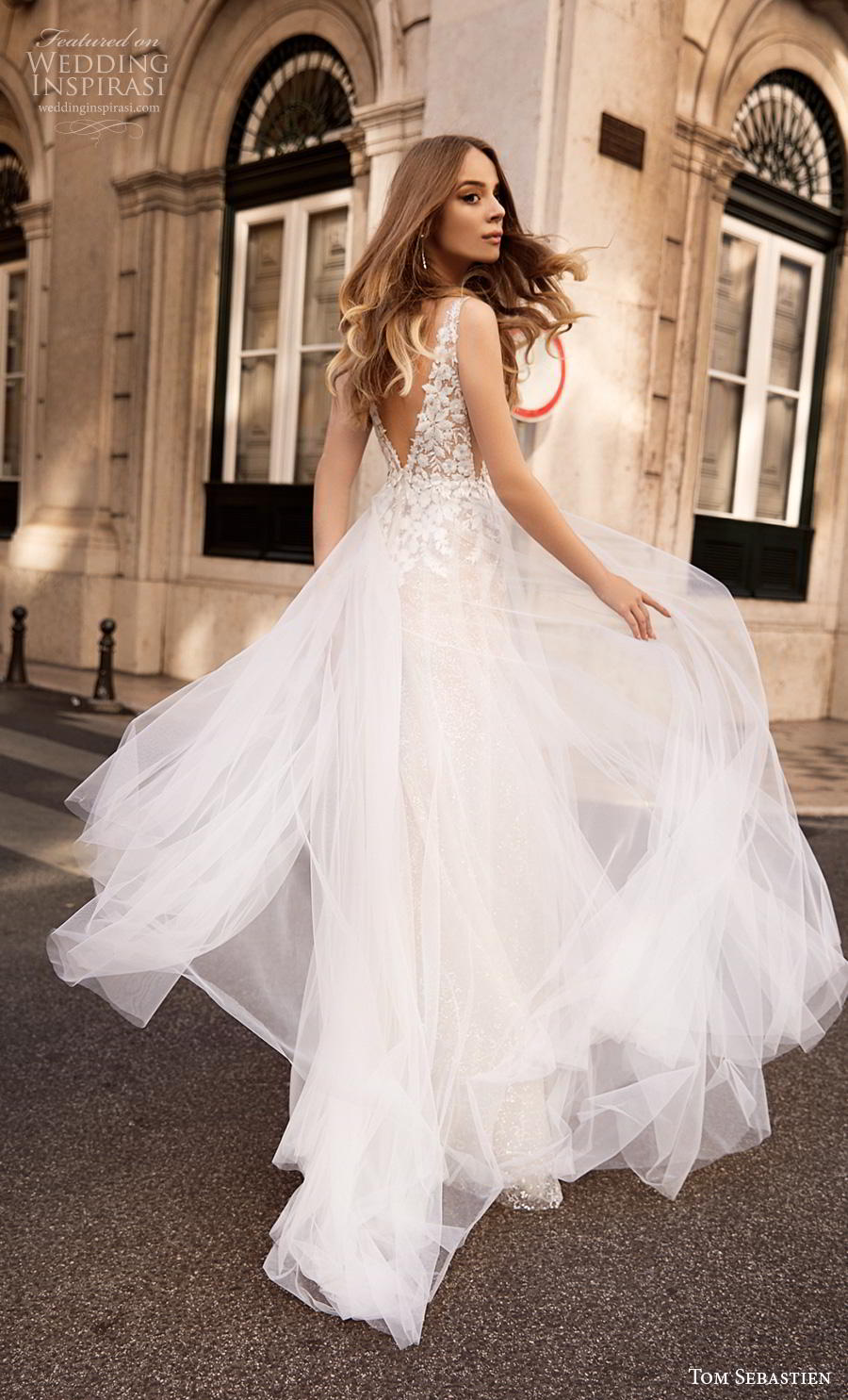 tom sebastian 2019 bridal sleeveless deep plunging v neck heavily embellished bodice tulle skirt romantic a line wedding dress backless v back sweep train (6) bv tom sebastian 2019 bridal sleeveless deep plunging v neck heavily embellished bodice tulle skirt romantic a line wedding dress backless v back sweep train (6) bv