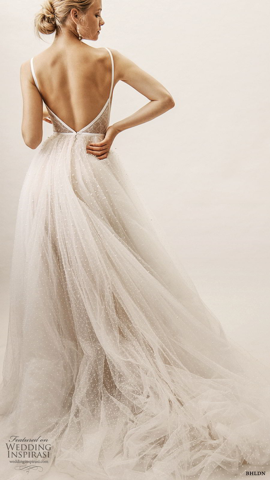 bhldn spring 2019 bridal sleeveless straps deep v neckline embellished bodice a line ball gown wedding dress romantic elegant (1) bv