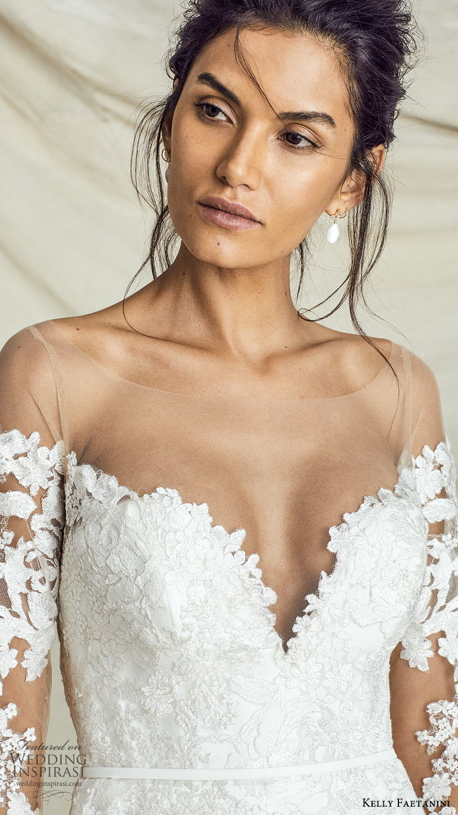 kelly faetanini fall 2019 bridal illusion long sleeves sweetheart neckline lace bodice sheath trumpet mermaid wedding dress chapel train elegant (4) zv kelly faetanini fall 2019 bridal illusion long sleeves sweetheart neckline lace bodice sheath trumpet mermaid wedding dress chapel train elegant (4) zv