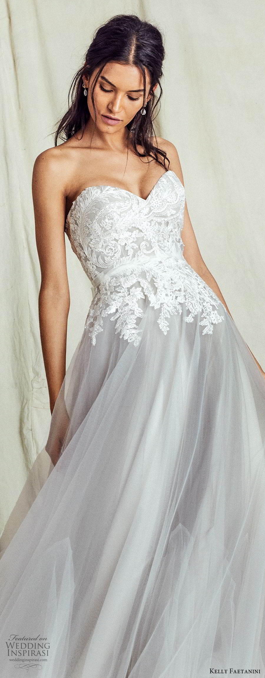kelly faetanini fall 2019 bridal strapless sweetheart lace bodice a line ball gown wedding dress chapel train romantic elegant grey color (10) lv kelly faetanini fall 2019 bridal strapless sweetheart lace bodice a line ball gown wedding dress chapel train romantic elegant grey color (10) lv