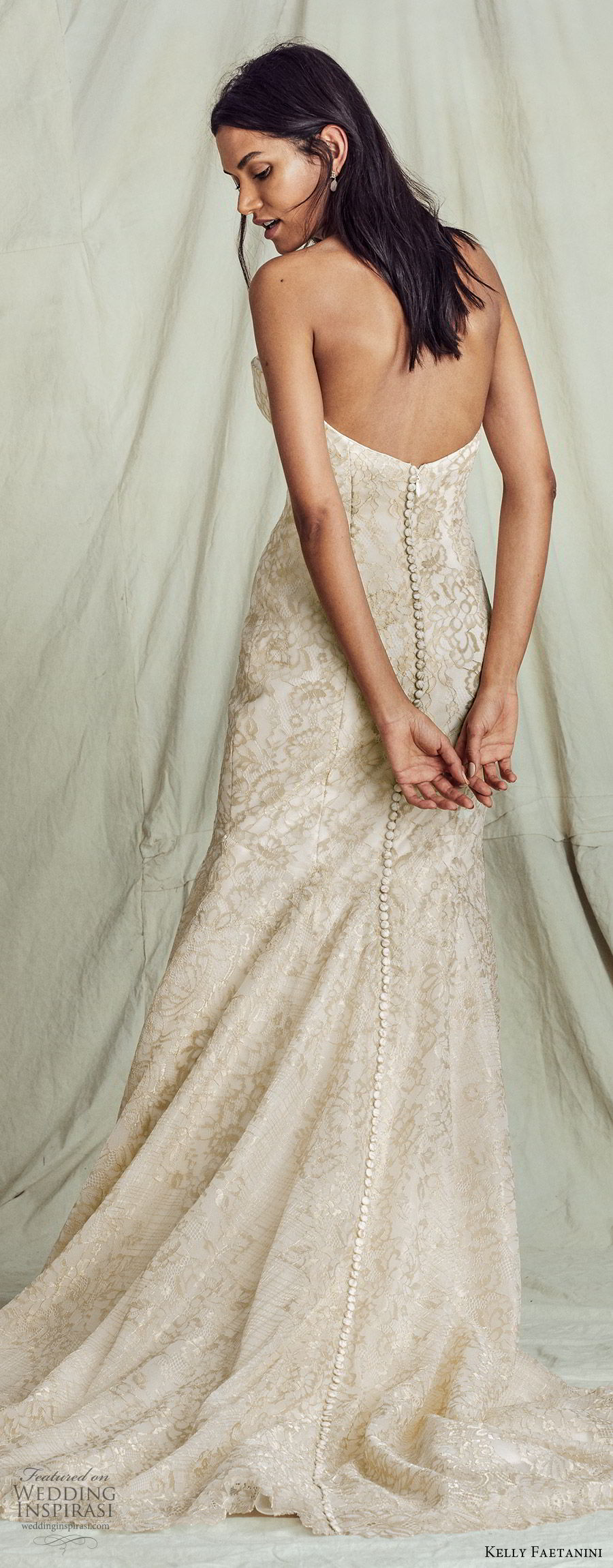 kelly faetanini fall 2019 bridal strapless sweetheart trumpet mermaid lace wedding dress chapel train gold color romantic elegant (13) bv kelly faetanini fall 2019 bridal strapless sweetheart trumpet mermaid lace wedding dress chapel train gold color romantic elegant (13) bv