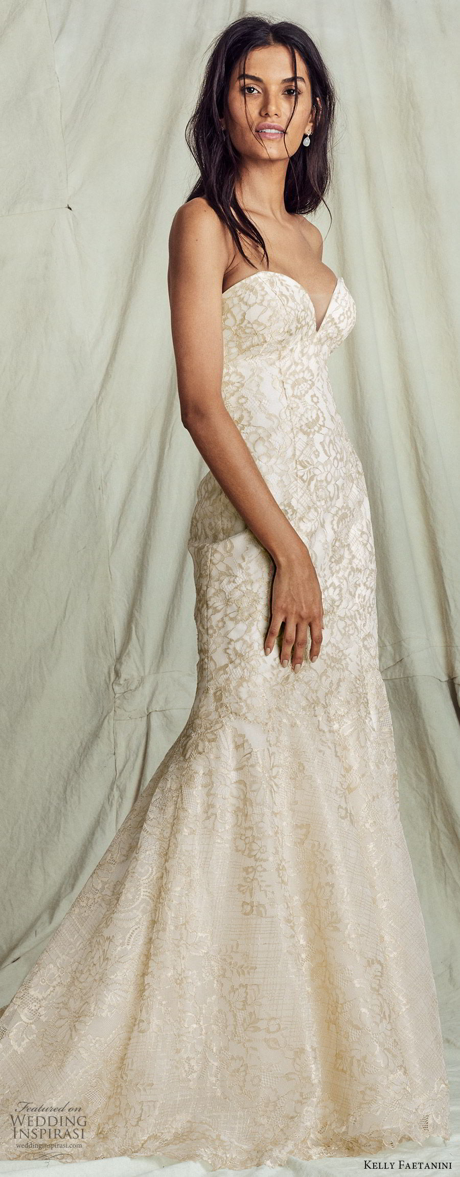 kelly faetanini fall 2019 bridal strapless sweetheart trumpet mermaid lace wedding dress chapel train gold color romantic elegant (13) mv kelly faetanini fall 2019 bridal strapless sweetheart trumpet mermaid lace wedding dress chapel train gold color romantic elegant (13) mv
