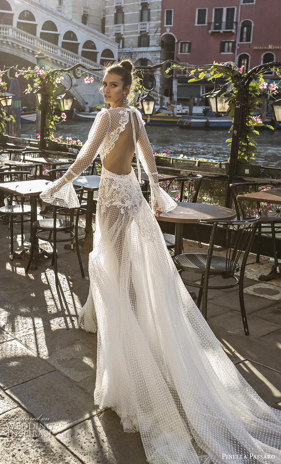 pinella passaro 2019 bridal long poet sleeves deep v neck heavily embellished bodice slit skirt sexy a  line wedding dress keyhole back chapel train (18)  bv