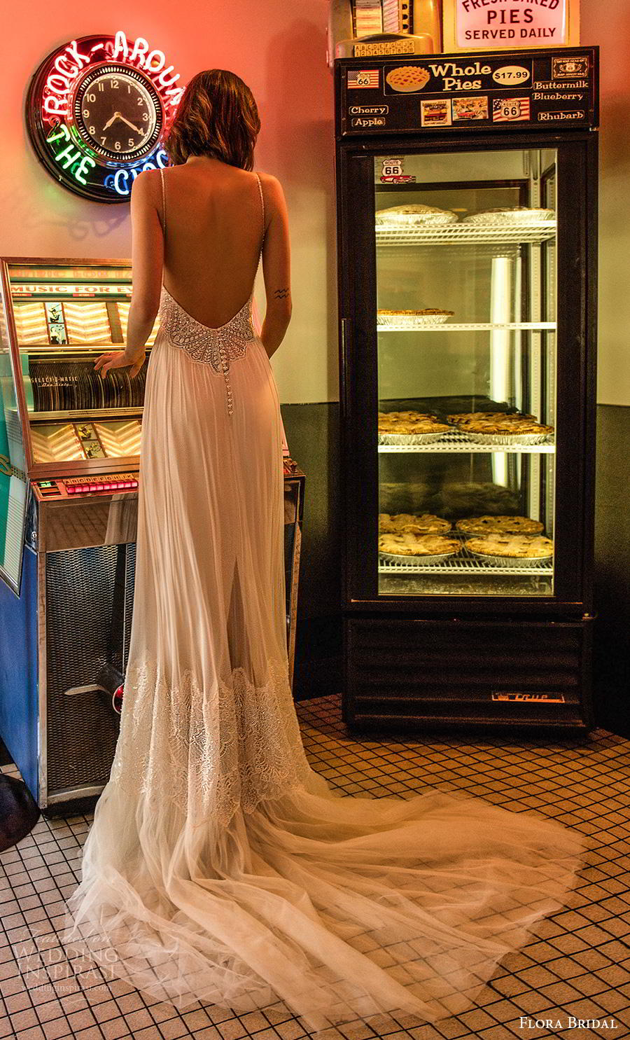 flora bridal 2019 bridal sleeveless spaghetti strap deep diamond neck heavily embellished bodice glitter sexy romantic soft a  line wedding dress backless low back medium train (12) bv