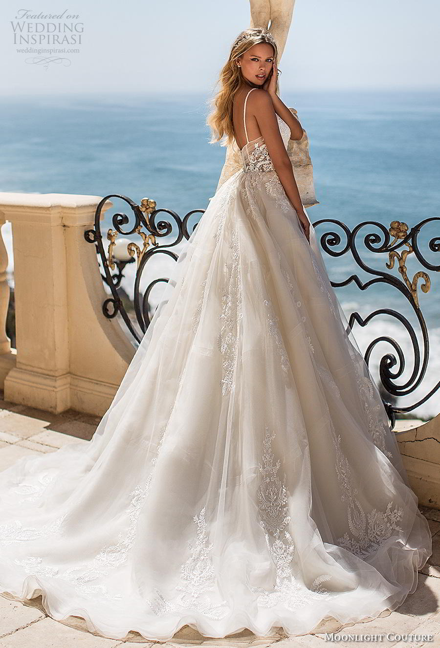 moonlight s2019 couture bridal sleeveless spaghetti strap deep sweetheart neckline heavily embellished bodice romantic a line wedding dress mid back chapel train (9) bv moonlight s2019 couture bridal sleeveless spaghetti strap deep sweetheart neckline heavily embellished bodice romantic a line wedding dress mid back chapel train (9) bv