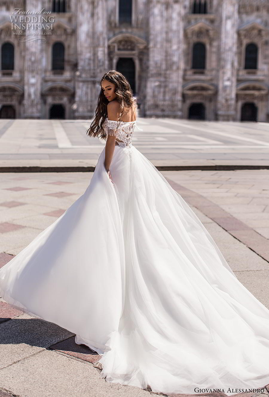 giovanna alessandro 2019 bridal off the shoulder deep plunging sweetheart neckline heavily embellished bodice slit skirt sexy soft a  line wedding dress chapel train (13) bv