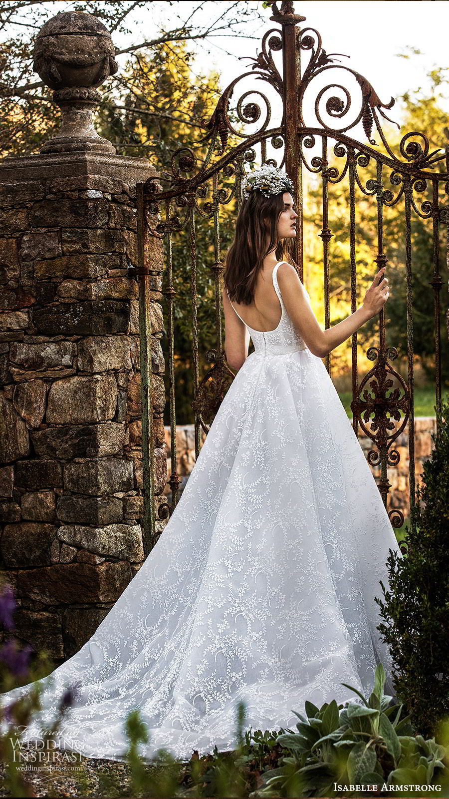 isabelle armstrong fall 2019 bridal sleeveless thick straps square neckline fully embroidered a line ball gown wedding dress (5) romantic princess scoop back chapel train mv isabelle armstrong fall 2019 bridal sleeveless thick straps square neckline fully embroidered a line ball gown wedding dress (5) romantic princess scoop back chapel train mv
